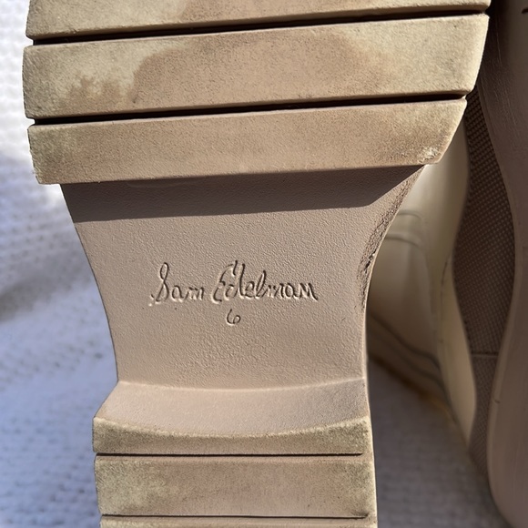 Sam Edelman Women's Ivory Round Toe Pull On Lulia Chelsea Boots Size US 6 - Picture 8 of 9